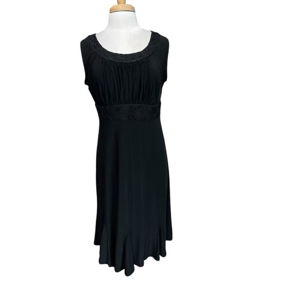 RM RICHARDS Women's 12 Black Sheath Dress Party Career Shift Sleeveless NWT - Picture 1 of 6